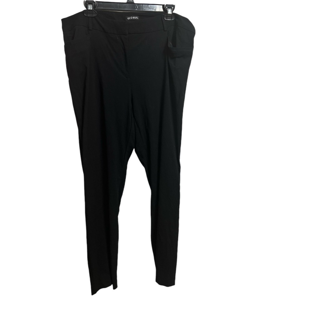 George stretch dress pants size 18W slinky black soot